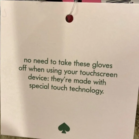 NWT KATE SPADE FLOCKED SPADE GLOVES - Picture 3 of 8